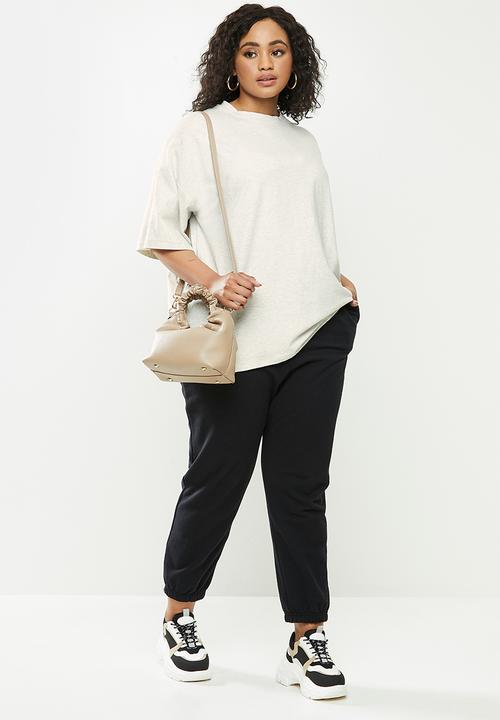 Missguided - Plus drop shoulder T-shirt - off white