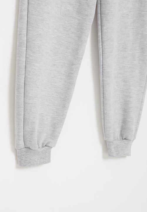 Superbalist - Graphic fleece jogger - grey 