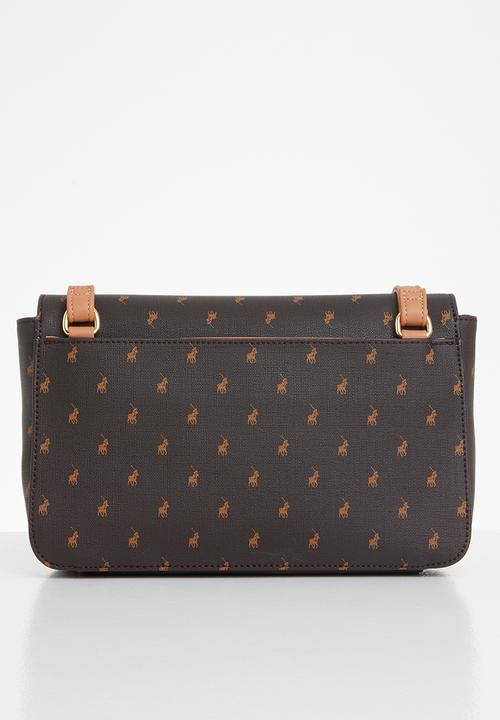 POLO - Minimalist iconic flap over sling bag - brown