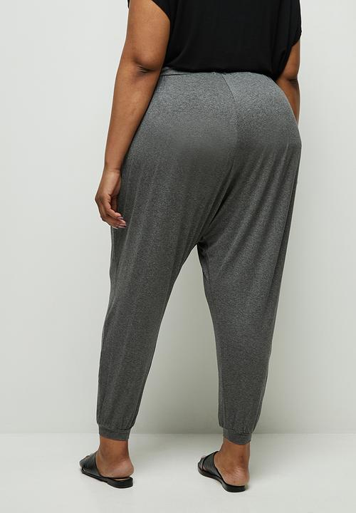 edit Plus - Drop crotch harem - charcoal 