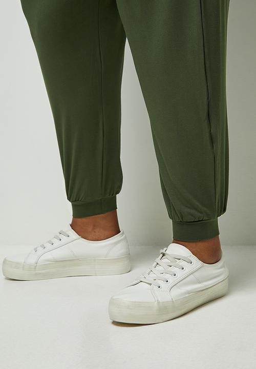 edit Plus - Drop crotch harem - dark khaki