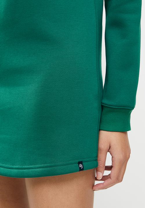 Aca Joe - Basic crew terry dress - green