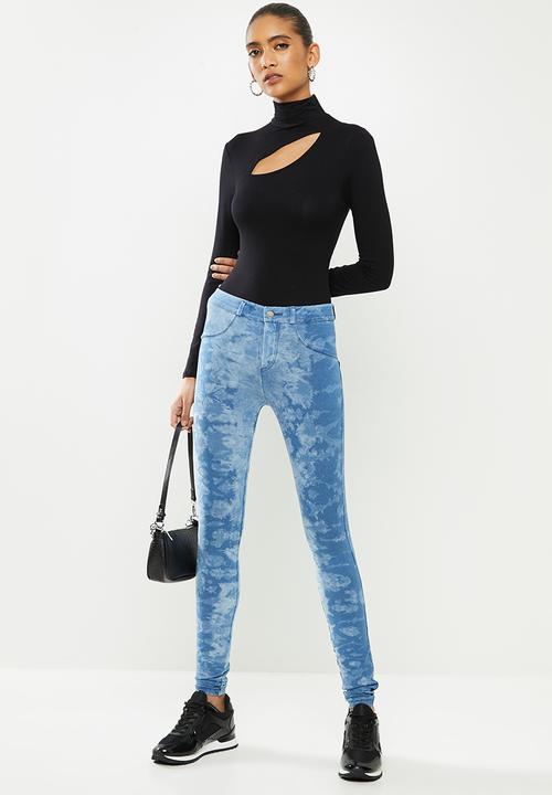 SISSY BOY - Joey: axel tye dye prussian knit jegging - prussian blue