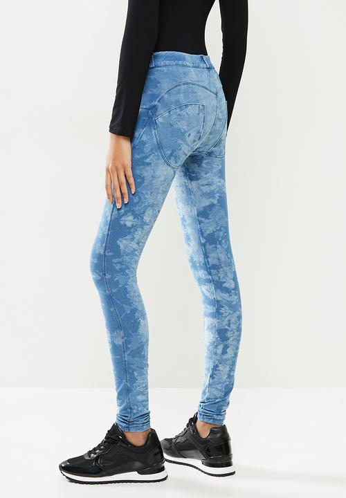 SISSY BOY - Joey: axel tye dye prussian knit jegging - prussian blue