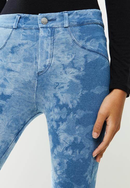 SISSY BOY - Joey: axel tye dye prussian knit jegging - prussian blue