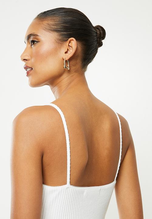 Glamorous - V-neck dress - white