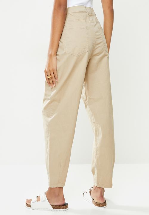 Vero Moda - Rosanna high rise barrel pleat - light brown