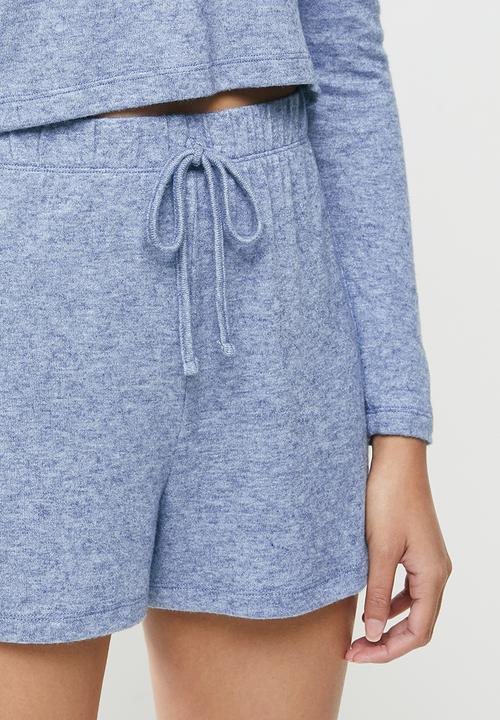 Blake - Soft touch hoodie+ short - blue 