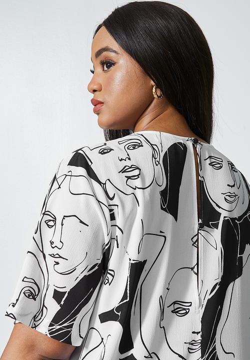 Superbalist - Single tier woven T-shirt dress - print