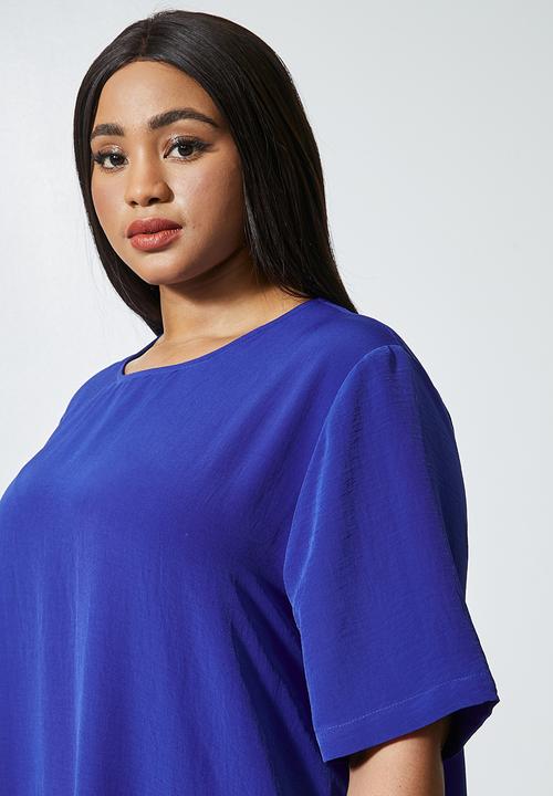 Superbalist - Single tier woven T-shirt dress - bright royaly