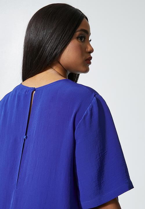 Superbalist - Single tier woven T-shirt dress - bright royaly