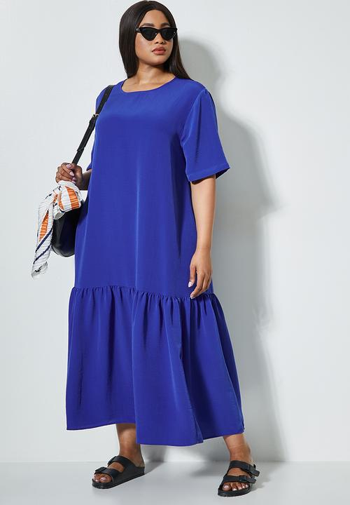 Superbalist - Single tier woven T-shirt dress - bright royaly