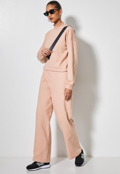 Superbalist - Crop funnel neck sweat - dusty pink