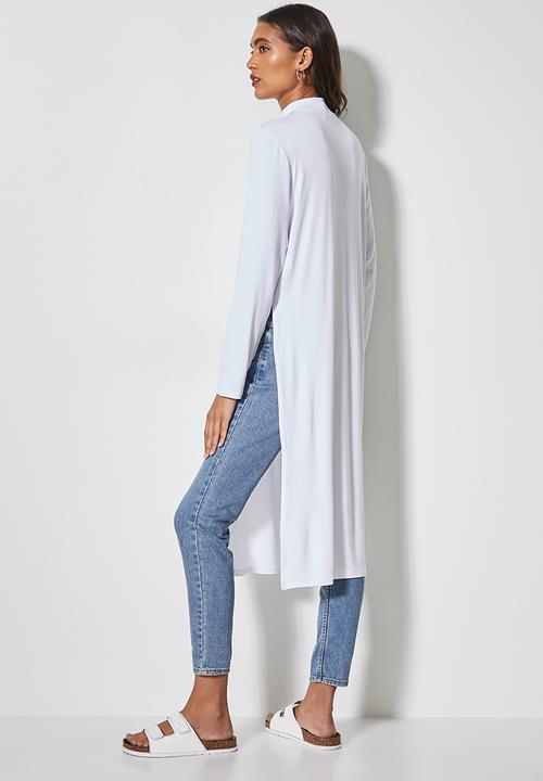 Superbalist - Longline split hem tunic - white