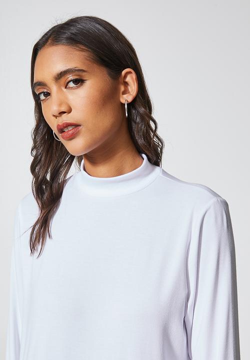 Superbalist - Longline split hem tunic - white