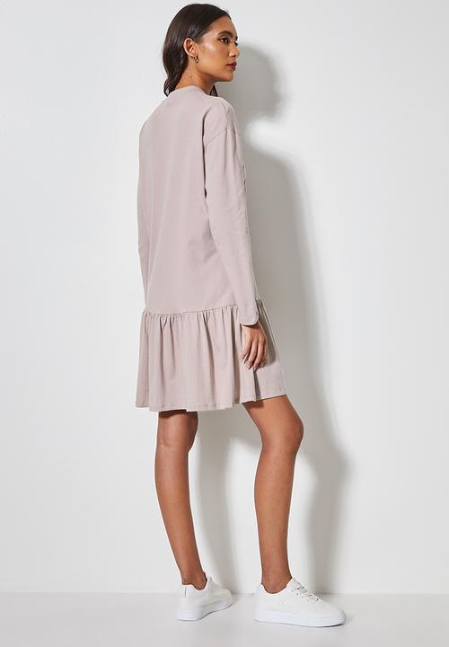 Superbalist - Dropped waist T-shirt dress - mauve