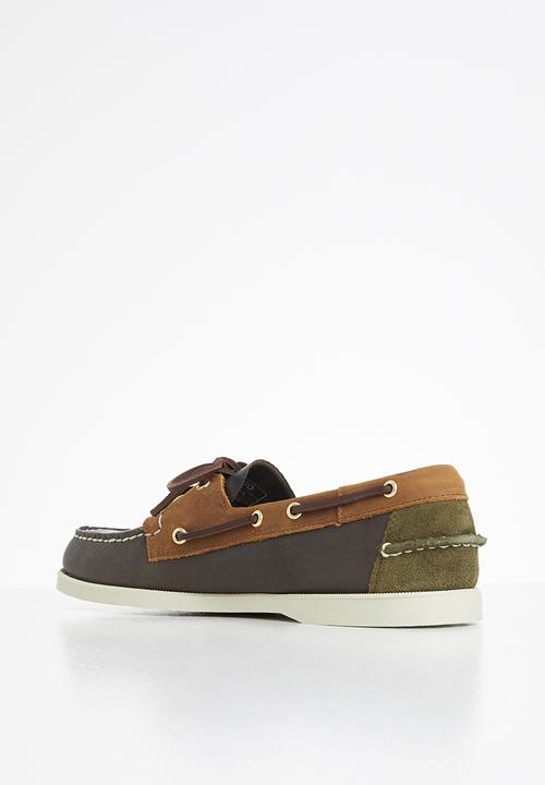 Sebago - Portland lea oil ch  leather - khaki & brown