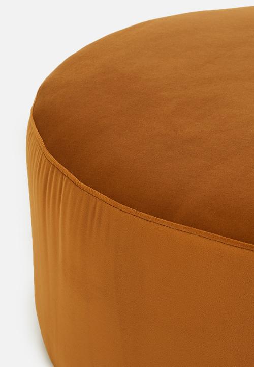 Sixth Floor - Lila round ottoman - rust