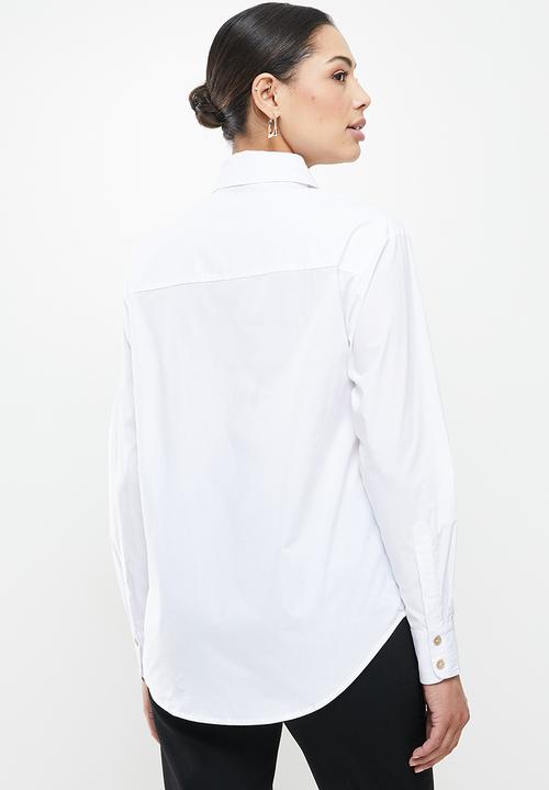 Glamorous - Poplin smart blouse - white