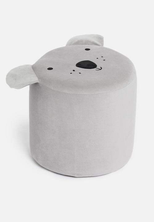 H&S - Dog animal ottoman - grey