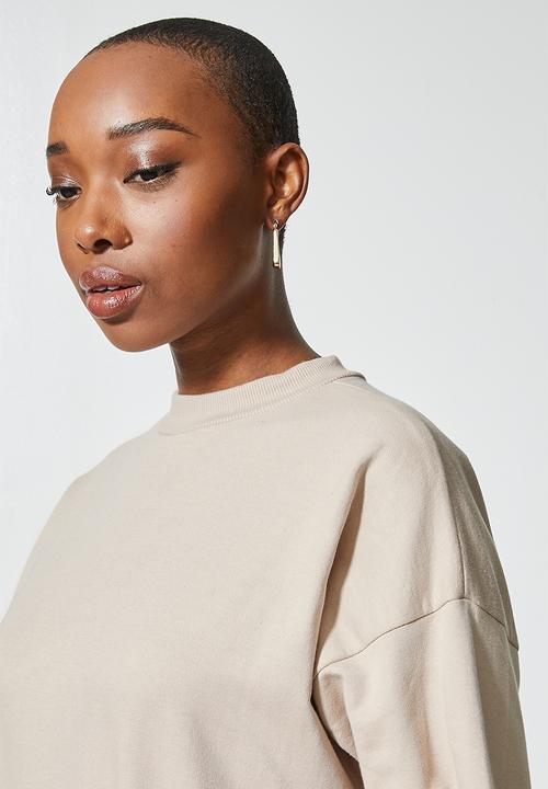 Superbalist - Cosy dropped waist dress with tier  - stone