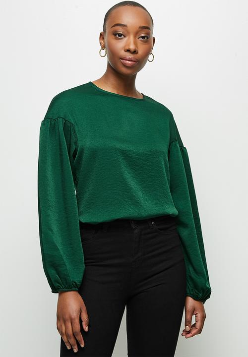 MILLA - Dropped shoulder blouse - emerald