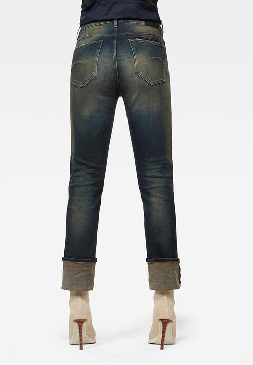 G-STAR - Noxer high straight jeans - antic blight green