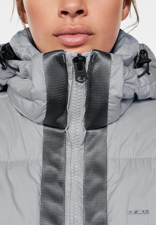 G-STAR - Meefic hooded padded jacket - cool grey