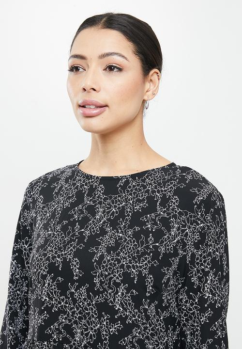 Glamorous - Tiered midi dress - black 