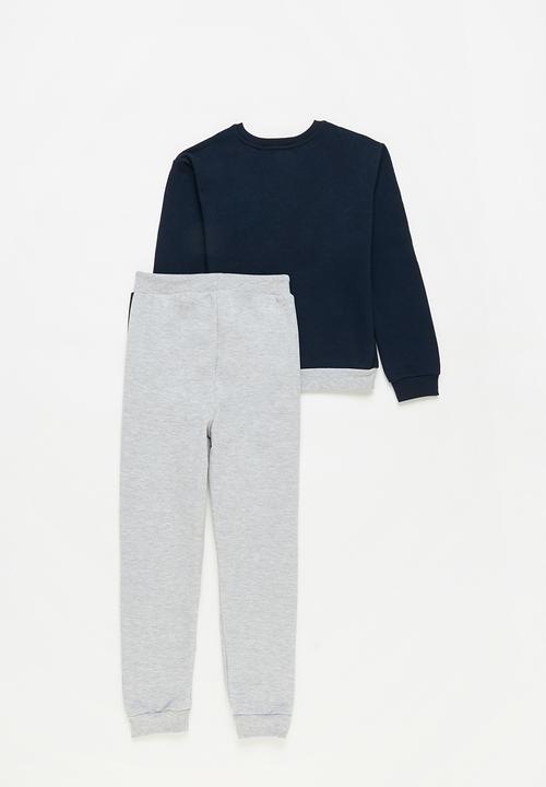 Pop Candy - Younger boys colour block sweat set - multi