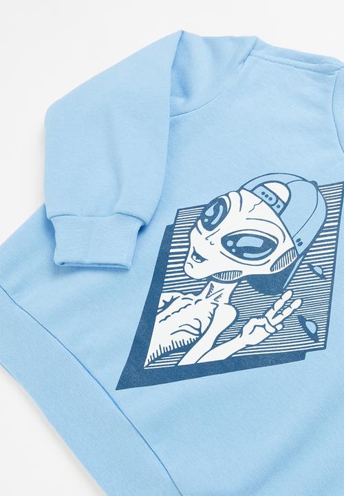 Pop Candy - Younger boys 2 pack graphic hoodies - grey & blue 