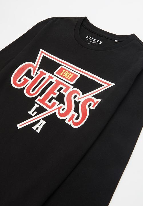 GUESS - Guess la triangle tee - black