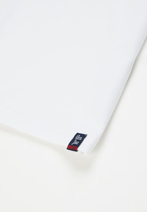 Aca Joe - Pre-boys colour block short sleeve tee - navy & white