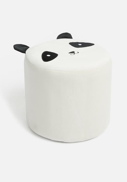 H&S - Panda animal ottoman - white