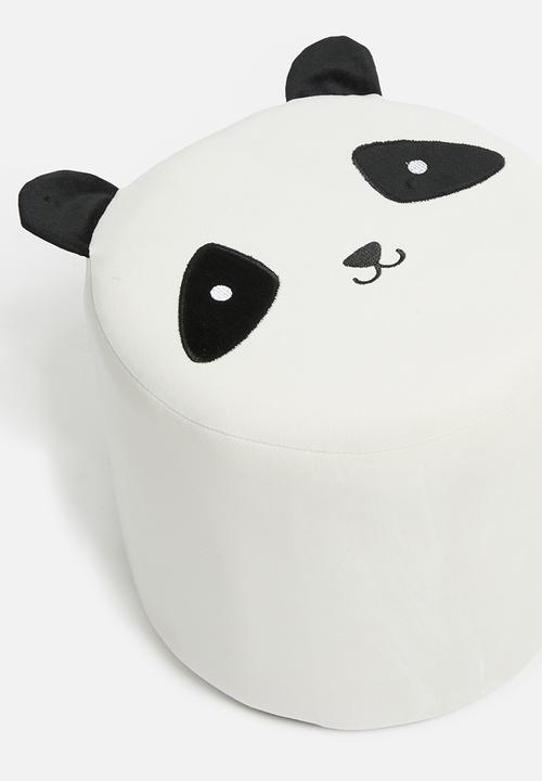 H&S - Panda animal ottoman - white