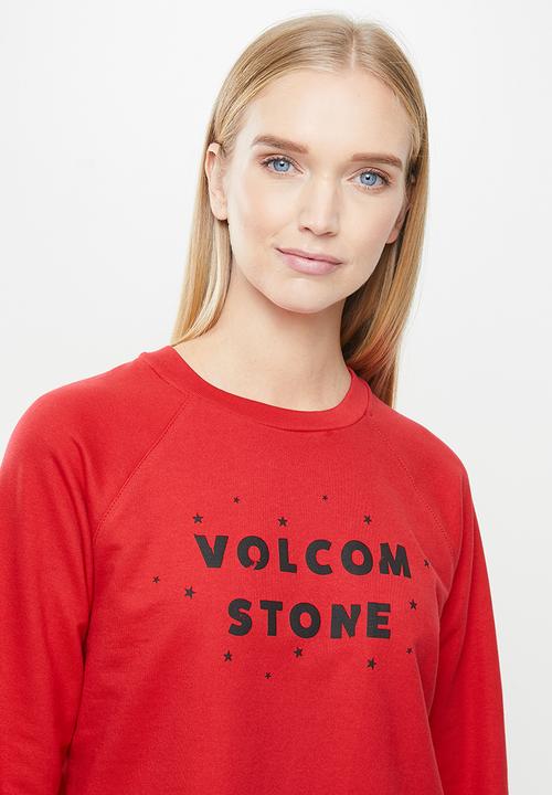 Volcom - Truly stoked crew neck sweat - red