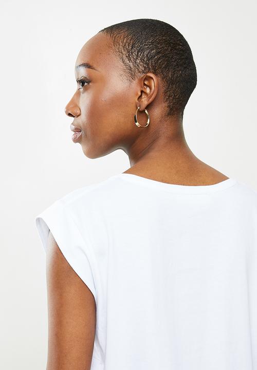MANGO - Blouse mani - white