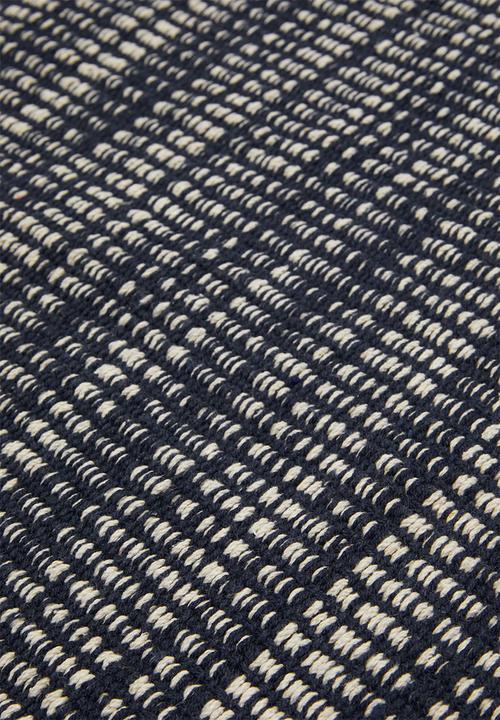 Bathroom Solutions - Cotton bath mat with fringes - blue
