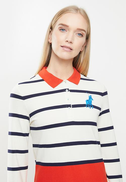 POLO - Stripe long sleeve golfer dress - multi 