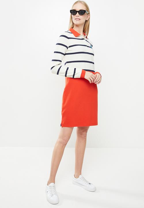 POLO - Stripe long sleeve golfer dress - multi 