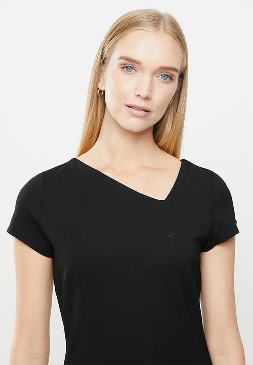 POLO - Natasha short sleeve business dress -black