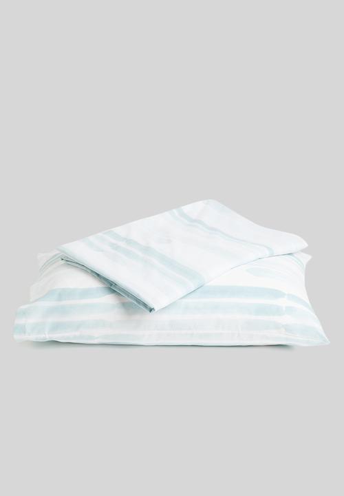 Sixth Floor - Brushstroke printed duvet cover set - blue 