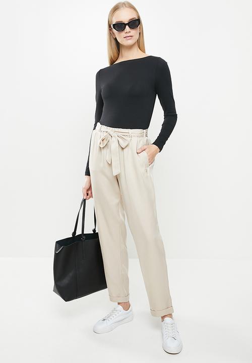 POLO - Dalia tencel slim pant - stone