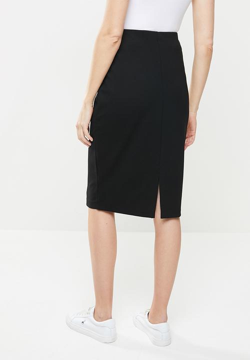 POLO - Caty stretch pencil skirt - black
