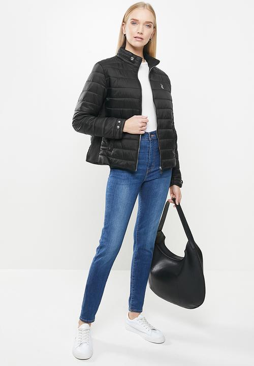 POLO - Heather quilt puffer - black