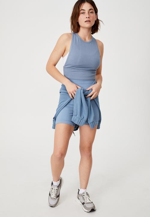 Cotton On - Layering crop tank - copen blue