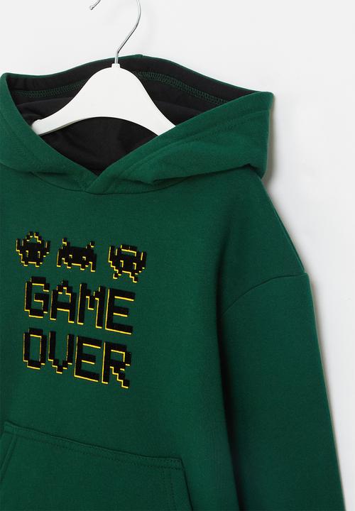 Pop Candy - Younger boys graphic printed hoodie - green