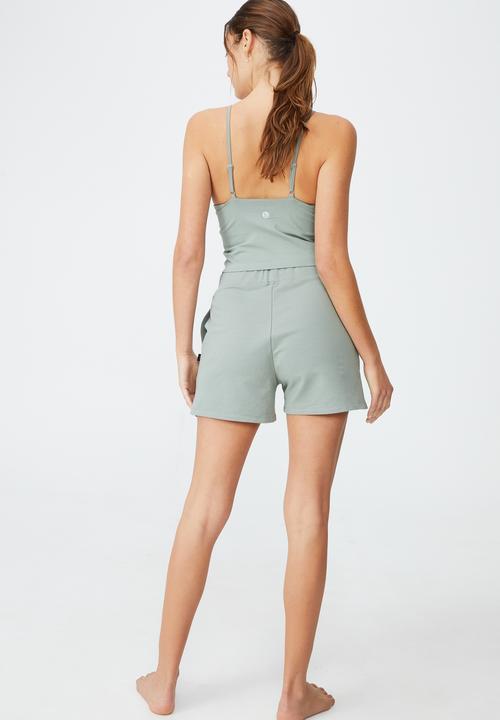 Cotton On - Post sweat short - green haze