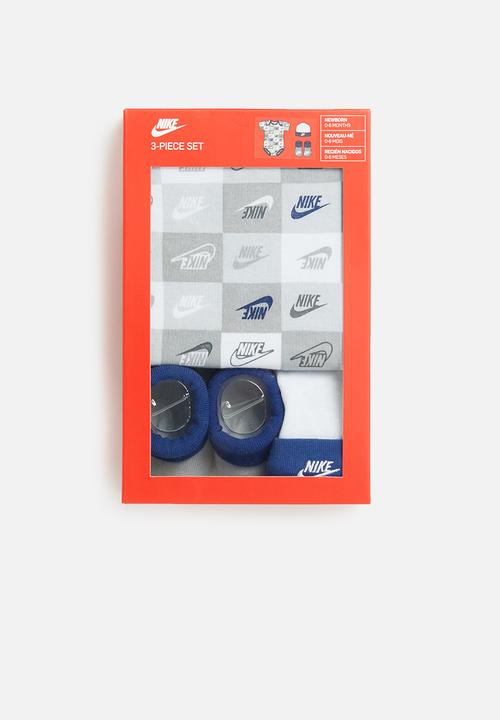 Nike - Nhb nsw checkerboard 3 piece set - grey & navy 