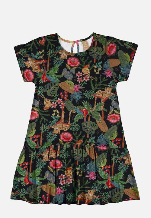 UP Baby - Floral dress - black